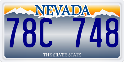 NV license plate 78C748