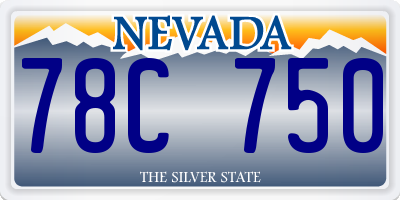 NV license plate 78C750