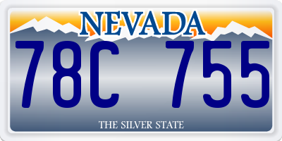 NV license plate 78C755
