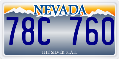 NV license plate 78C760