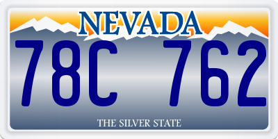 NV license plate 78C762
