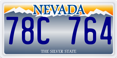 NV license plate 78C764