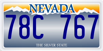 NV license plate 78C767