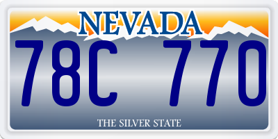 NV license plate 78C770