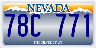 NV license plate 78C771