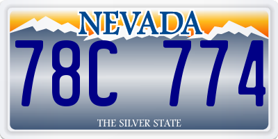 NV license plate 78C774