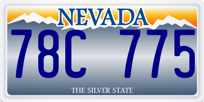 NV license plate 78C775