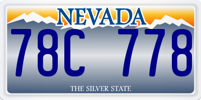 NV license plate 78C778