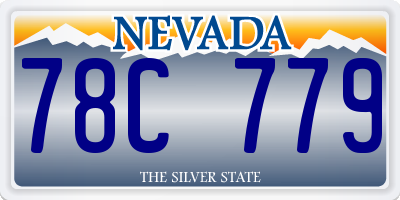 NV license plate 78C779