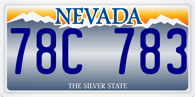 NV license plate 78C783