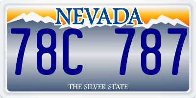 NV license plate 78C787