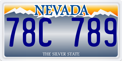 NV license plate 78C789