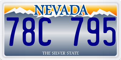 NV license plate 78C795