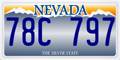 NV license plate 78C797