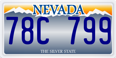 NV license plate 78C799