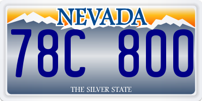 NV license plate 78C800