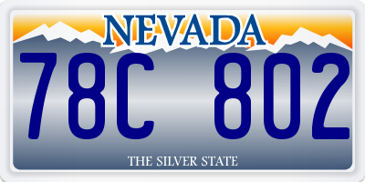 NV license plate 78C802