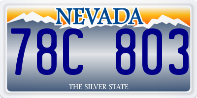 NV license plate 78C803