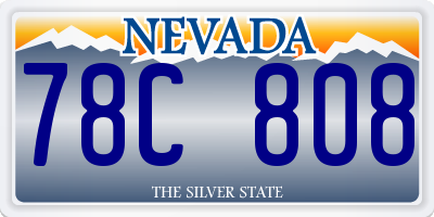 NV license plate 78C808