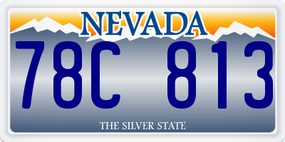 NV license plate 78C813