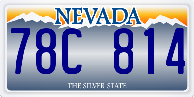 NV license plate 78C814