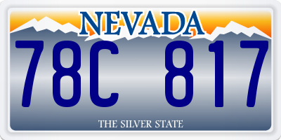 NV license plate 78C817