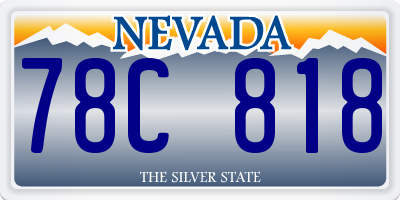 NV license plate 78C818