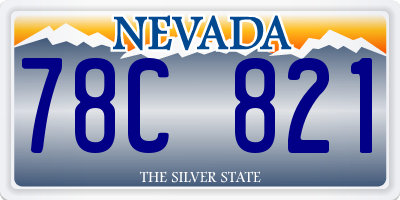 NV license plate 78C821