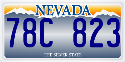 NV license plate 78C823
