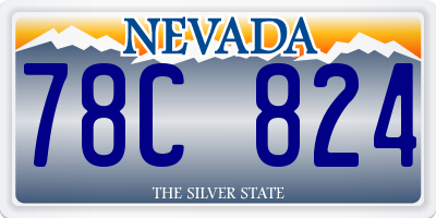 NV license plate 78C824