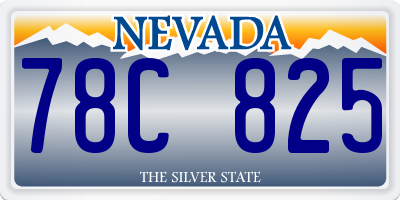 NV license plate 78C825