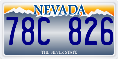 NV license plate 78C826