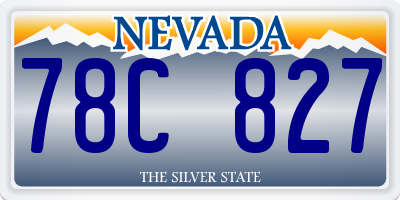 NV license plate 78C827