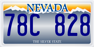 NV license plate 78C828