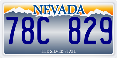 NV license plate 78C829