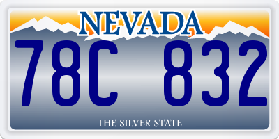 NV license plate 78C832