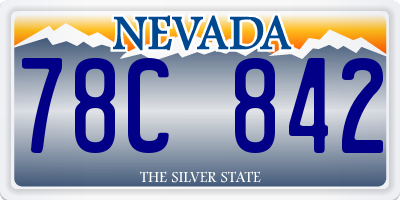 NV license plate 78C842