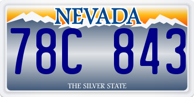 NV license plate 78C843