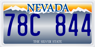 NV license plate 78C844