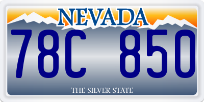 NV license plate 78C850