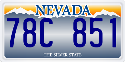 NV license plate 78C851