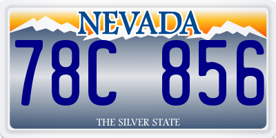 NV license plate 78C856