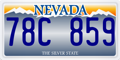 NV license plate 78C859