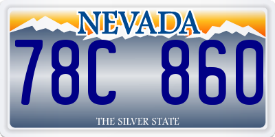 NV license plate 78C860