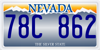 NV license plate 78C862