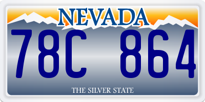 NV license plate 78C864