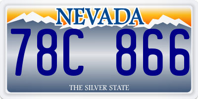 NV license plate 78C866