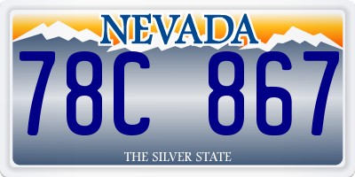 NV license plate 78C867