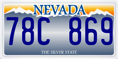 NV license plate 78C869