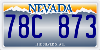 NV license plate 78C873